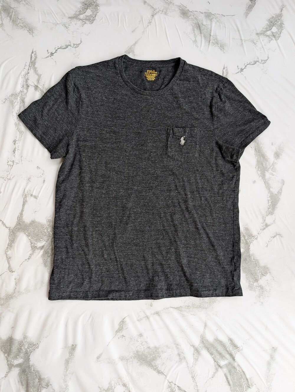 Polo Ralph Lauren Mens Custom Slim Fit Grey Pocket Tee T Shirt Size XL